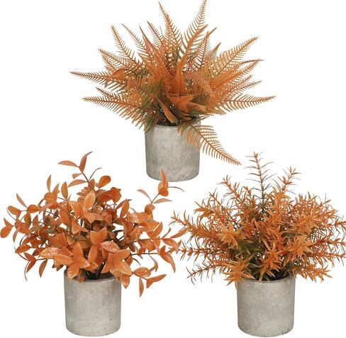 3 Pack Fake Potted Plants Artificial Plants for Shelf/Living Room/Wall/Home Decor in Kuwait