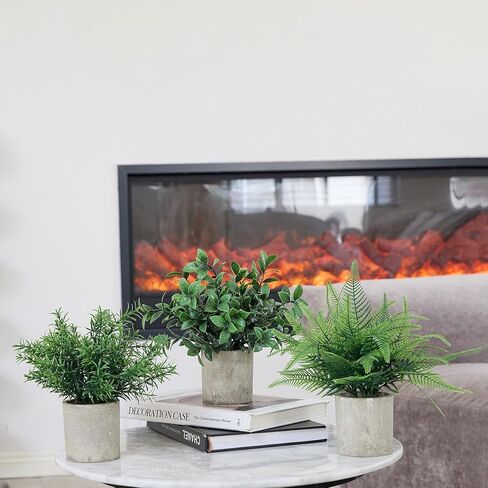 3 Pack Fake Potted Plants Artificial Plants for Shelf/Living Room/Wall/Home Decor in Saudi Arabia
