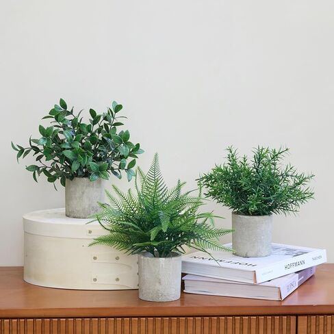 3 Pack Fake Potted Plants Artificial Plants for Shelf/Living Room/Wall/Home Decor in Saudi Arabia