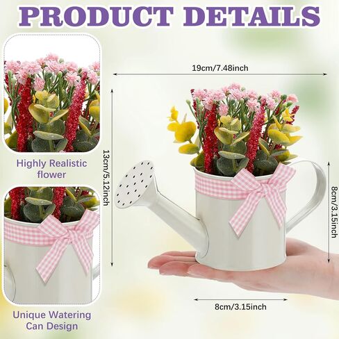 4 Set Fake Flowers Centerpieces for Tables Artificial Flower Plants Spring Farmhouse Tiered Tray Decor for Rustic Vintage Home Decor Party Wedding Office Patio Table Desk Decoration in Kuwait