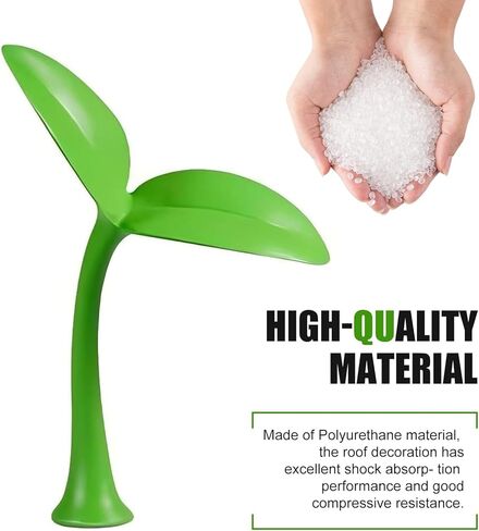 Car Roof Decoration Grass Bean Sprout Sticker, Creative 3D Auto Sprout Roof Decoration, Waterproof Anti-Collision Decals for Hood Or Trunk Lid, Universal for Cars (Green) in Kuwait