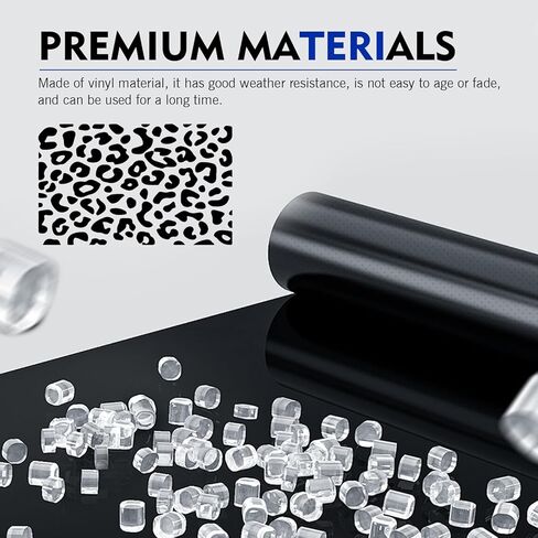 2 PCS Car Side Window Decals, Leopard Cheetah Vinyl Car Rear Quarter Glass Stickers, 16" x 29" Auto Decoration Decal with Installation Tool, Universal for Most Cars (Black) in Kuwait