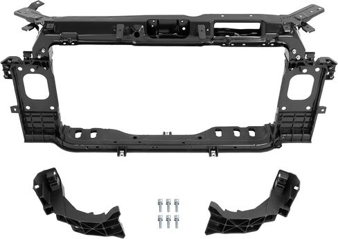 Radiator Support Compatible with 2017-2018 Kia Forte Forte5 SX Replacement for KI1225183 64101B0000 Plastic & Steel Electrophoresis Black Radiator Mounts in Kuwait