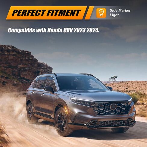 ضوء LED كهرمان وأبيض للعجلة الجانبية متوافق مع Honda CRV 2023 2024، مصابيح عاكسة أمامية in Kuwait