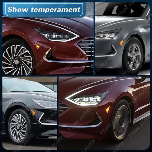 متوافق مع مصباح إشارة الانعطاف الجانبي Hyundai Sonata 2020-2023 مع لمبات LED الجانب الأيسر والأيمن 92301-L0/921A1-LS in Kuwait