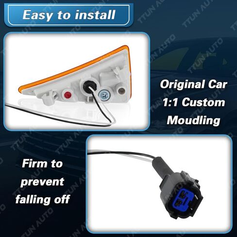 متوافق مع مصباح إشارة الانعطاف الجانبي Hyundai Sonata 2020-2023 مع لمبات LED الجانب الأيسر والأيمن 92301-L0/921A1-LS in Kuwait