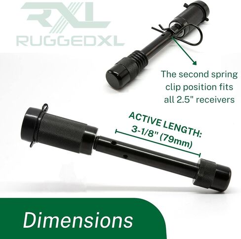 Tiger Lock 5/8" Black Trailer Hitch Locking Pin - Anti-Rattle Tow Hitch Receiver Lock, fits Class III - V Hitches with 2" and 2.5" Receivers in Kuwait