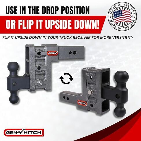 GEN-Y Hitch Towing Bundle for 2.5 Inch Receiver - 21,000 LBS Towing Capacity, Includes Dual Ball Mount, Hitch Tightener and Step in Saudi Arabia
