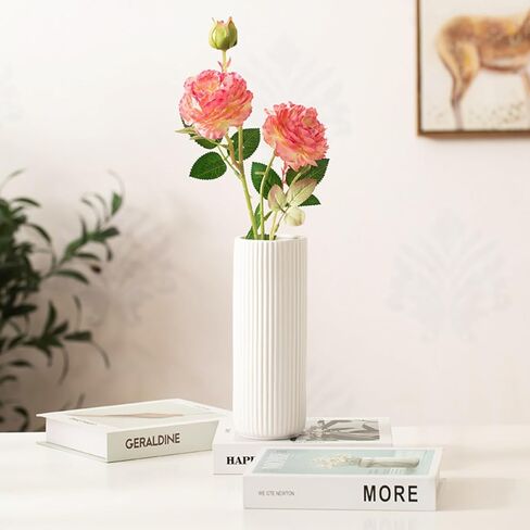 Ceramic Vase Perfect for Pampas Grass Home Décor Living Room Dining Table Farmhouse Office Bedroom Table Kitchen Shelf Elegant Ceramic Flower Vase Ideal for Modern and Rustic Spaces in Saudi Arabia