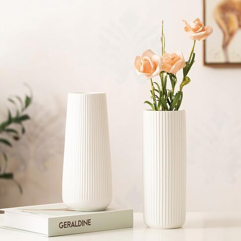 Ceramic Vase Perfect for Pampas Grass Home Décor Living Room Dining Table Farmhouse Office Bedroom Table Kitchen Shelf Elegant Ceramic Flower Vase Ideal for Modern and Rustic Spaces in Saudi Arabia