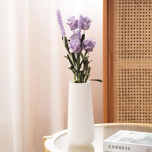 Ceramic Vase Perfect for Pampas Grass Home Décor Living Room Dining Table Farmhouse Office Bedroom Table Kitchen Shelf Elegant Ceramic Flower Vase Ideal for Modern and Rustic Spaces in Saudi Arabia