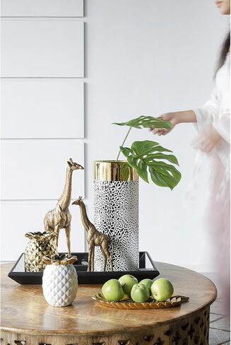 A&B Home 6" Pineapple Vase, Gold Gold/Modern Chic in Kuwait