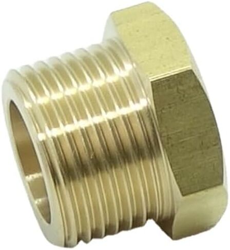 1 Piece 1/4" NPT Pipe Female x M20 x1.5 Male Metric Bushing Reducer Adapter Brass in Kuwait