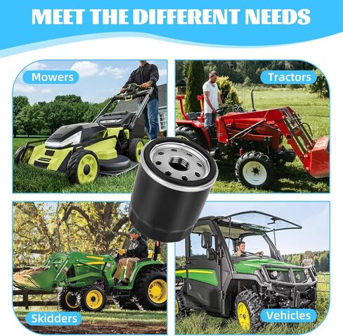 49065-0724 Oil Filter for Kawasaki FX850V FX801V FJ180V FH430V FH480V FH541V FH381-721V FH601-770D FX751-FX1000V 49065-2071 49065-7010 AM107423 120-634 1016467 Oil Filter, 3 Packs in Kuwait