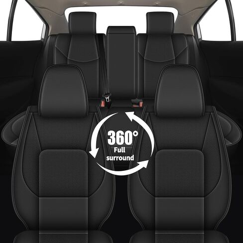 AOMSAZTO Fit for Toyota Corolla 2020-2026 Seat Covers Custom - Premium Full Set for Front & Rear Seats | Durable Automotive Seat Protector(Full Set 5 Seat Covers Black) in Saudi Arabia