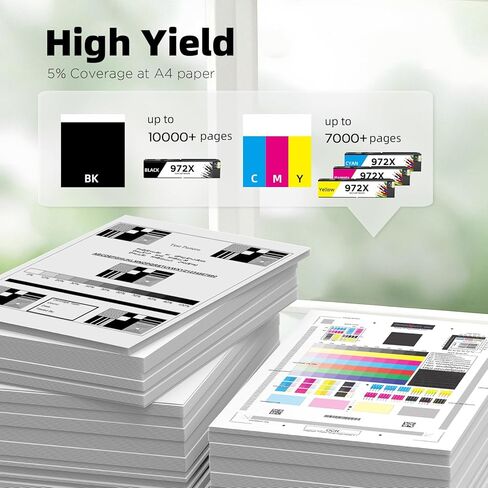 972X Ink Cartridge Compatible with 972X 972 X 972A Ink Cartridges Combo Pack Replacement for Pagewide Pro 477dw 477dn 577dw 452dw 552dw 452dn P57750dw Printer (4 Pack, Black, Cyan, Magenta, Yellow) in Kuwait