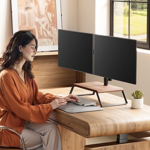 مراقبة الحامل ، رصد الناهض مع جبل دوارة الميل للشاشة 12-27 بوصة ، والمناظر الطبيعية لتناوب الصورة ، والارتفاع ، رف التخزين الإضافي ، منظم مكتب ، الجوز in Kuwait