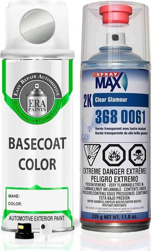 دهانات ERA PS2/WS2 - فضي لامع لرذاذ طلاء السيارات DODGE Exact Match - طقم ممتاز مع 2K 3680061 Clearcoat in Saudi Arabia