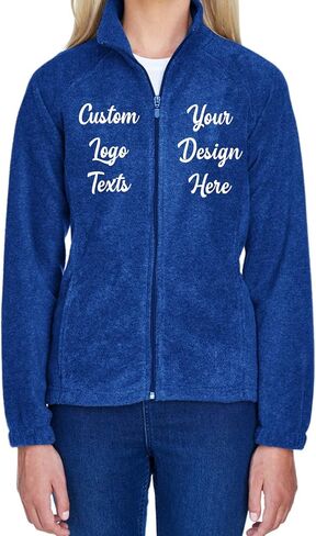 INK STITCH Women M990W Custom Stitching Logo Text Design Your Own Fleece Full Zip Jackets - Multicolors in Kuwait