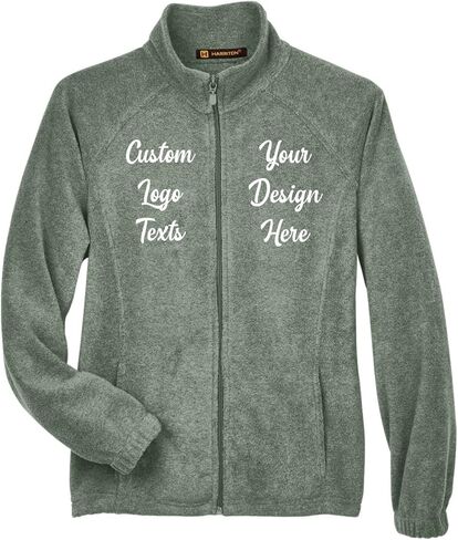 INK STITCH Women M990W Custom Stitching Logo Text Design Your Own Fleece Full Zip Jackets - Multicolors in Saudi Arabia
