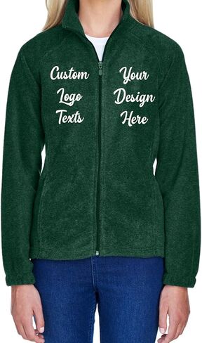 INK STITCH Women M990W Custom Stitching Logo Text Design Your Own Fleece Full Zip Jackets - Multicolors in Saudi Arabia