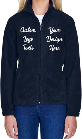 INK STITCH Women M990W Custom Stitching Logo Text Design Your Own Fleece Full Zip Jackets - Multicolors in Saudi Arabia