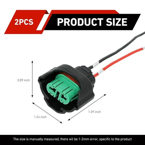 2 PCS H11 H8 881 Female Adapters Wiring Harness Sockets, Headlight & Fog Light Connector Pigtail, Female Adapter Wire Connector, Compatible with Front Light or Fog Lights Use in Kuwait
