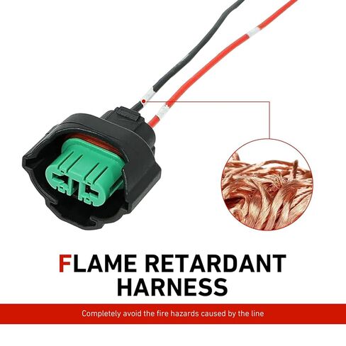 2 PCS H11 H8 881 Female Adapters Wiring Harness Sockets, Headlight & Fog Light Connector Pigtail, Female Adapter Wire Connector, Compatible with Front Light or Fog Lights Use in Kuwait