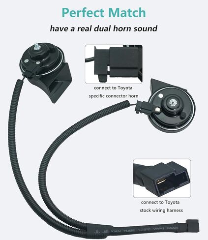 مجموعة أسلاك توصيل محول 1 إلى 2 لبوق السيارة متوافقة مع قابس بوق شاحنة ToyotaCars، كابل محول مقسم Y، 18 بوصة in Kuwait