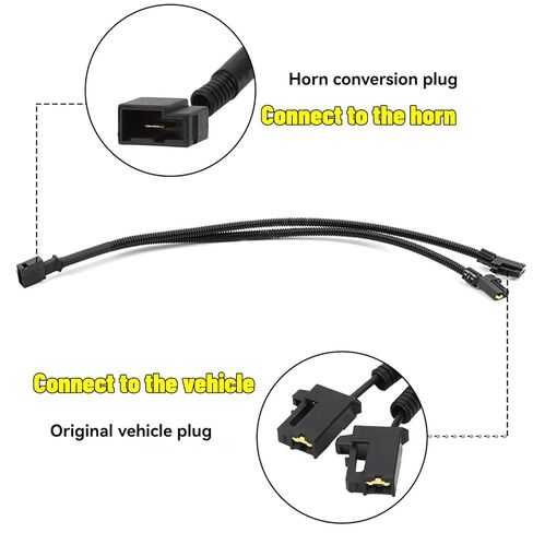 مجموعة أسلاك توصيل محول 1 إلى 2 لبوق السيارة متوافقة مع قابس بوق شاحنة ToyotaCars، كابل محول مقسم Y، 18 بوصة in Kuwait