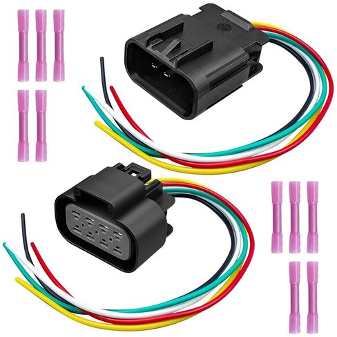 Headlight Connector Harness Compatible with Chevy GMC Sierra Silverado 2014 2015 2016, 5Pin Male and Female Headlight Plug Pigtail in Saudi Arabia