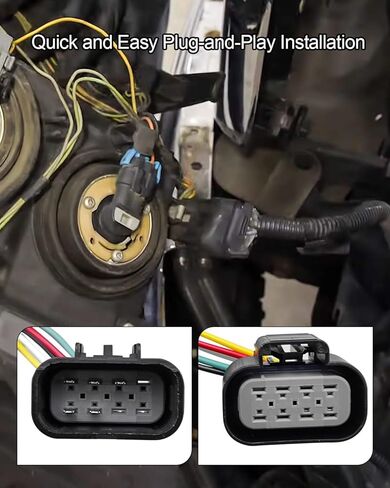Headlight Connector Harness Compatible with Chevy GMC Sierra Silverado 2014 2015 2016, 5Pin Male and Female Headlight Plug Pigtail in Saudi Arabia
