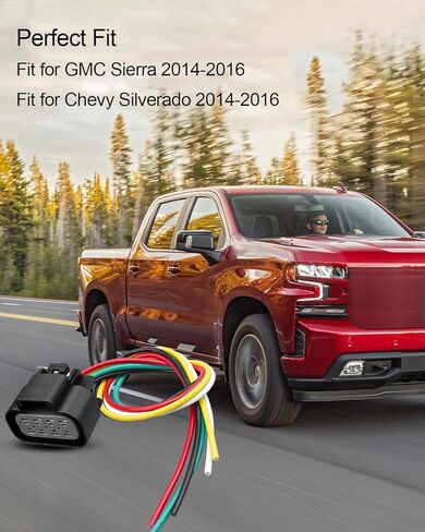 Headlight Connector Harness Compatible with Chevy GMC Sierra Silverado 2014 2015 2016, 5Pin Male and Female Headlight Plug Pigtail in Saudi Arabia