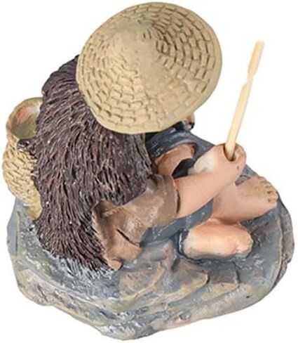 Miniature Figurine Small Fairy Garden Ornament Fisherman Craft Resin Bonsai Decoration(Multicolor) in Saudi Arabia