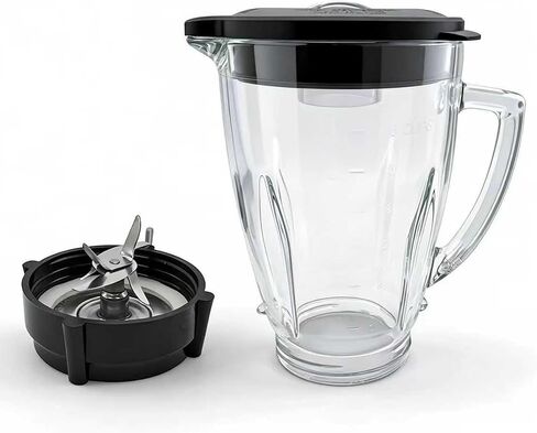 استبدال جرة زجاجية 6 كوب مع شفرة وأسفل ، متوافقة مع الخلاطات Oster Pro 1200 (BLSTMB-CBG ، BLSTMB-CBF ، BLSTMB-BBG) و Oster Master Series Blender (BLSTJJ-GPB-000 ، BLSTTM-GM0-000) (Black ) in Kuwait