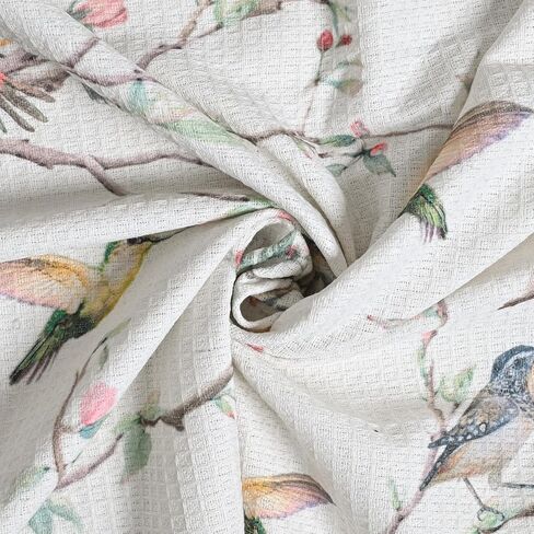 Horaldaily Spring Summer Waffle Couch Sofa Slip Cover, Birds Branch Floral Non Slip Washable Couch Sofa Cover for 2 Cushion Pet Friendly, Sectional L Shape Covers for Dogs, Kids,71"x118" in Saudi Arabia
