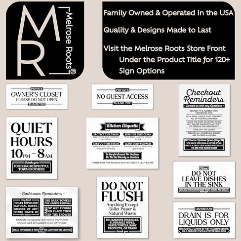 Acrylic 5x7 Airbnb Essentials for Hosts Sign, Air Bnb Supplies Standard Guidelines, No Smoking Signs for Airbnb, Be Mindful of Noise Sign, Checkout Reminder Sign, Short Term Rental Sign, Made in USA in Saudi Arabia
