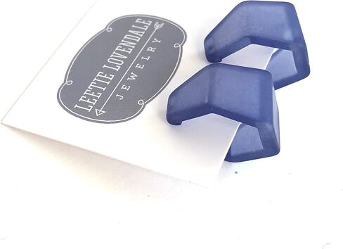 أقراط دينم زرقاء سداسية الشكل جيو بلوري لوسيت - HXGEO-BL-5 in Kuwait