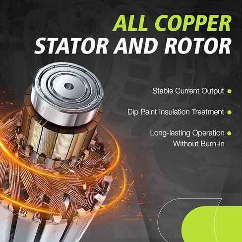 Alternator Compatible with Chevy 2007-2012 Colorado，Fit for GMC 2007-2012 Canyon，Fit for Hummer 2007-2010 H3, 2009-2010 H3T L5，Fit for Isuzu 2007-2008 i-290/i-370，Replace 11148N 8158843480 in Kuwait
