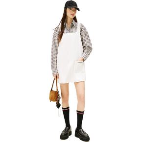 Tommy Jeans Women's Sleeveless Cord Pinafore Dress with Embroidered Script Logo in Kuwait