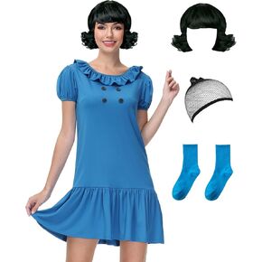 Maisolly Halloween Women's Costume Adult Puff Sleeve Mini Cospaly Party Dress in Saudi Arabia