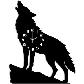 Balloon Wall Clock Sausage Dog Battery Operated Irregular Shape Clocks Non Ticking Clock Decorative for Home Living Room Bedroom Office Decoration, 16.14x10.15 inch in Kuwait