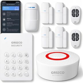 نظام إنذار المنزل اللاسلكي من 7 قطع ، نظام إنذار WiFi للأطفال سلامة الأطفال ، أمان المنزل ، الشقة ، إنذار نافذة الباب مع تنبيه تطبيق الهاتف (صفارة الإنذار 130DB ، أجهزة استشعار عن بعد ، عن بُعد) in Kuwait