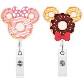 عبوتان من بكرات حامل الشارات القابلة للسحب، مشابك شارة الفأر اللطيفة على شكل كعكة لطلاب المدارس، وممرضات الأطفال، وبطاقات تعريف الاسم للمساعد الطبي in Kuwait