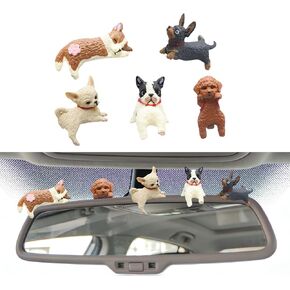5 قطع من تماثيل الكلاب الصغيرة من Roselover، شاشة كمبيوتر للسيارة، ديكور لطيف لشاشة الكلاب، تمثال كلب للسيارة، ملحقات داخلية للسيارة للوحة القيادة، مرآة الرؤية الخلفية، ديكور من الراتنج، تماثيل كلب رائعة، هدايا مضحكة in Kuwait