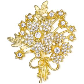 زهرة موضوع بروش دبابيس حجر الراين زهرة دبابيس الملحقات للملابس، هدية عيد ميلاد عيد الميلاد للنساء in Kuwait