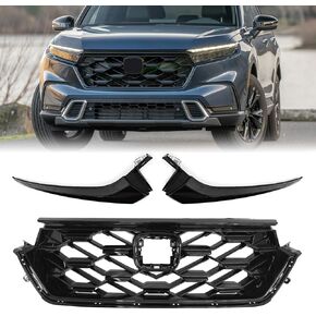 المصد الأمامي مصبغة والمصباح الأمامي صب صالح ل 2023-2024 هوندا CRV CR-V الرياضة الهجين لامع أسود العلوي مصبغة شواء الجمعية ABS in Kuwait