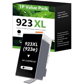 خراطيش حبر 923XL 923e 923 بديلة لخراطيش حبر HP 923XL لطابعة OfficeJet Pro 8130e 8132e 8135e 8138e 8139e 8120 8120e 8125 8130 8135، 1 أسود in Kuwait