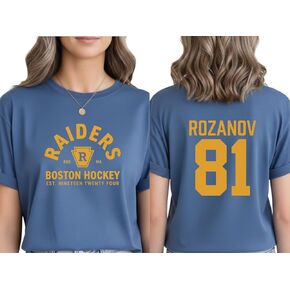 Hollander Rozanov Shirts Custom Hockey Fan T-Shirt, Heated Inspired Sports Romance Tee, Huds-on Connor Front Back Print Shirt Multi in Saudi Arabia