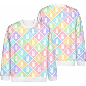Easter Bunnies Sweatshirt, Pastel Colorful Easter Sweater Shirt for Easter Day, Gift for Men and Women in Kuwait
